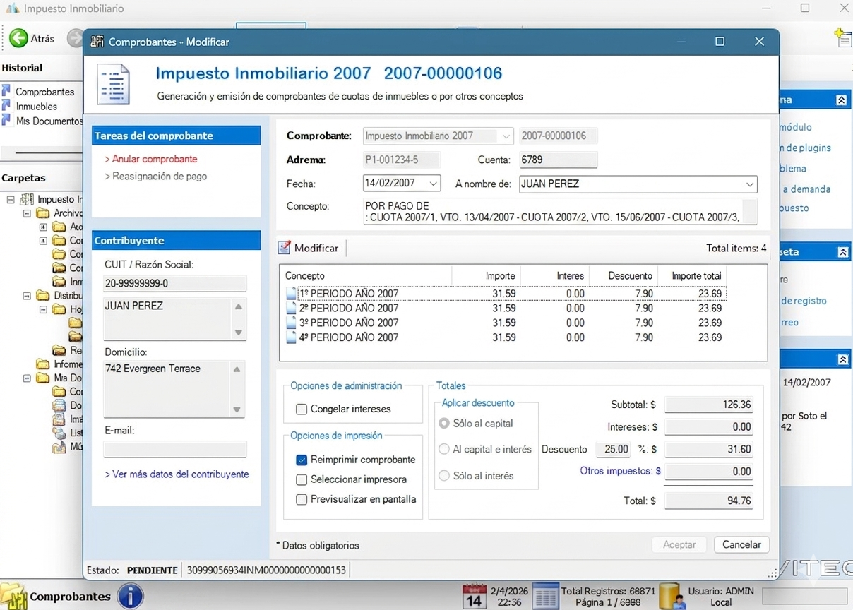 Legajo de Comprobantes